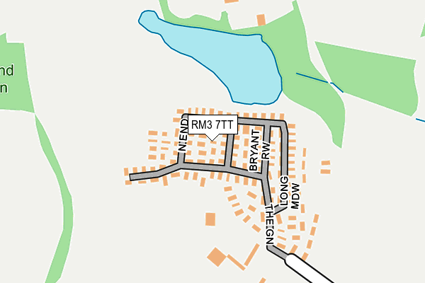 RM3 7TT map - OS OpenMap – Local (Ordnance Survey)