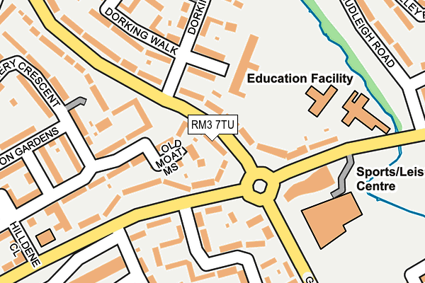 RM3 7TU map - OS OpenMap – Local (Ordnance Survey)