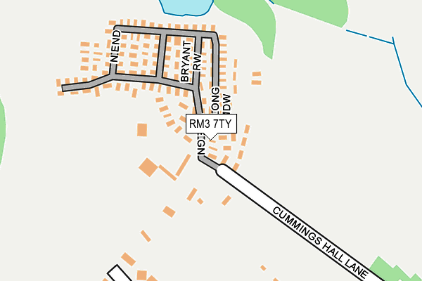 RM3 7TY map - OS OpenMap – Local (Ordnance Survey)