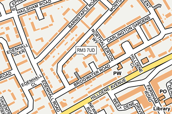 RM3 7UD map - OS OpenMap – Local (Ordnance Survey)