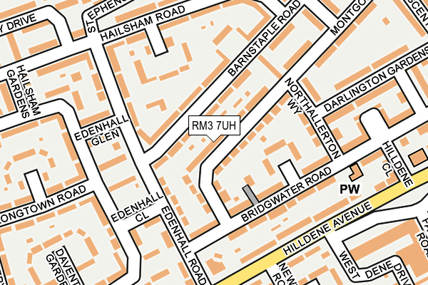 RM3 7UH map - OS OpenMap – Local (Ordnance Survey)