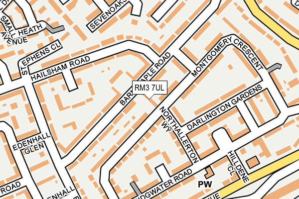 RM3 7UL map - OS OpenMap – Local (Ordnance Survey)