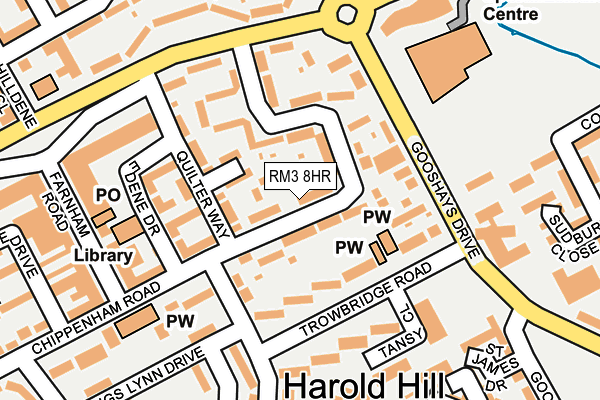 RM3 8HR map - OS OpenMap – Local (Ordnance Survey)