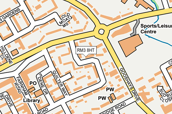 RM3 8HT map - OS OpenMap – Local (Ordnance Survey)