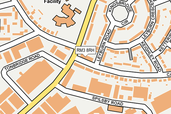 RM3 8RH map - OS OpenMap – Local (Ordnance Survey)