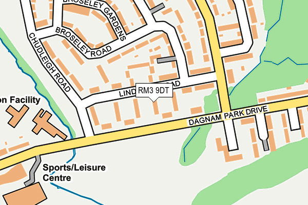 RM3 9DT map - OS OpenMap – Local (Ordnance Survey)