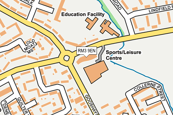 RM3 9EN map - OS OpenMap – Local (Ordnance Survey)