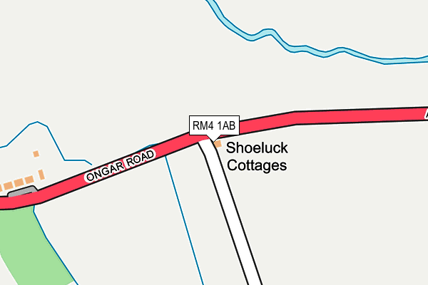 RM4 1AB map - OS OpenMap – Local (Ordnance Survey)