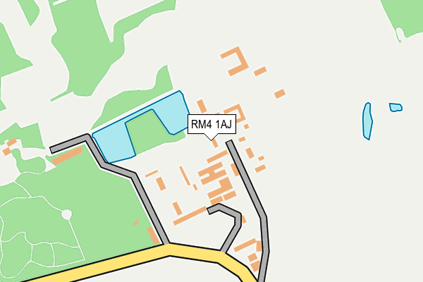 RM4 1AJ map - OS OpenMap – Local (Ordnance Survey)