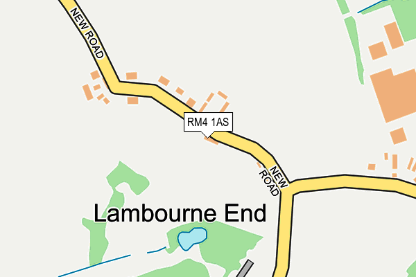 RM4 1AS map - OS OpenMap – Local (Ordnance Survey)