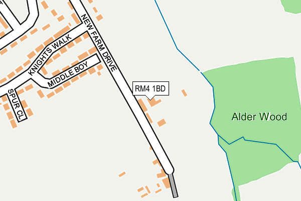RM4 1BD map - OS OpenMap – Local (Ordnance Survey)
