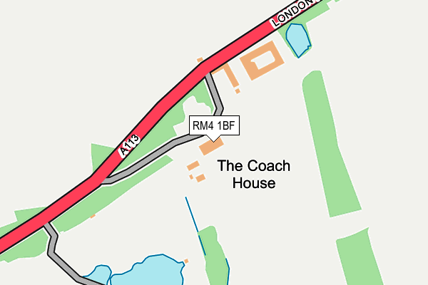RM4 1BF map - OS OpenMap – Local (Ordnance Survey)