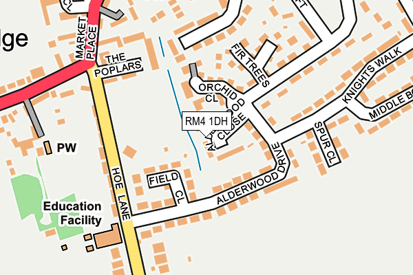 RM4 1DH map - OS OpenMap – Local (Ordnance Survey)