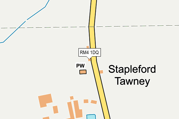 RM4 1DQ map - OS OpenMap – Local (Ordnance Survey)