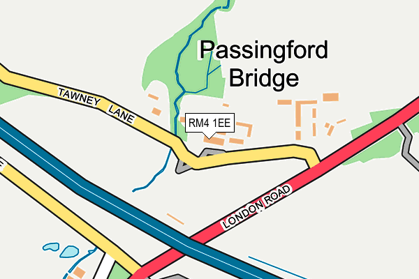 RM4 1EE map - OS OpenMap – Local (Ordnance Survey)