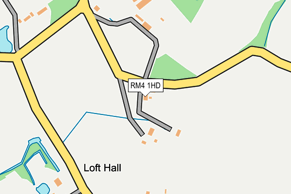 RM4 1HD map - OS OpenMap – Local (Ordnance Survey)