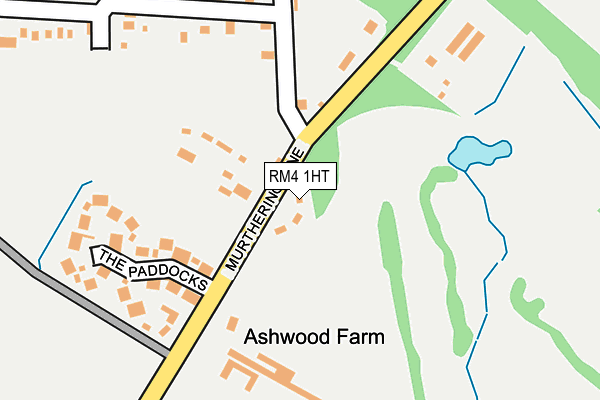 RM4 1HT map - OS OpenMap – Local (Ordnance Survey)