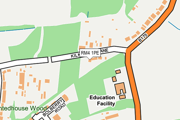 RM4 1PE map - OS OpenMap – Local (Ordnance Survey)