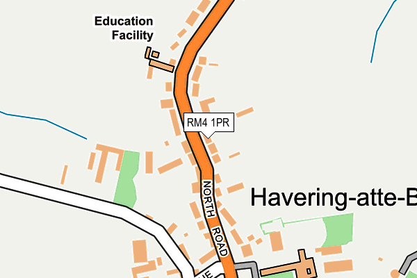 RM4 1PR map - OS OpenMap – Local (Ordnance Survey)