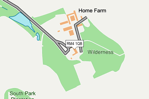 RM4 1QB map - OS OpenMap – Local (Ordnance Survey)