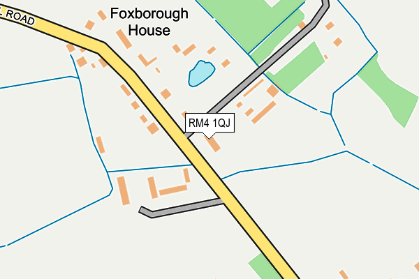 RM4 1QJ map - OS OpenMap – Local (Ordnance Survey)