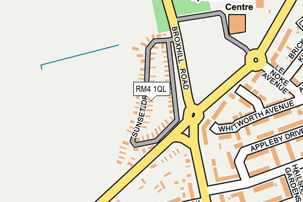 RM4 1QL map - OS OpenMap – Local (Ordnance Survey)