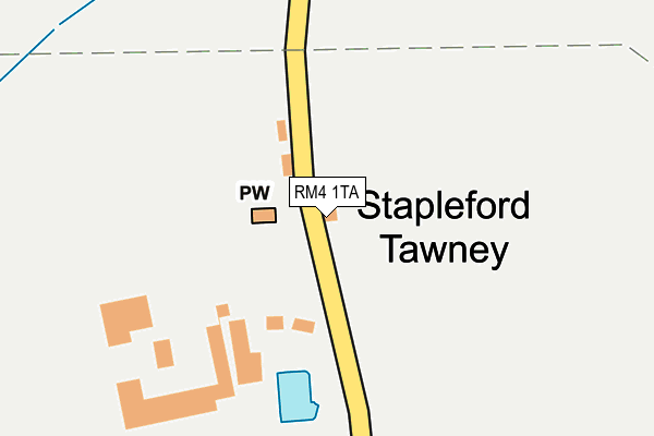 RM4 1TA map - OS OpenMap – Local (Ordnance Survey)