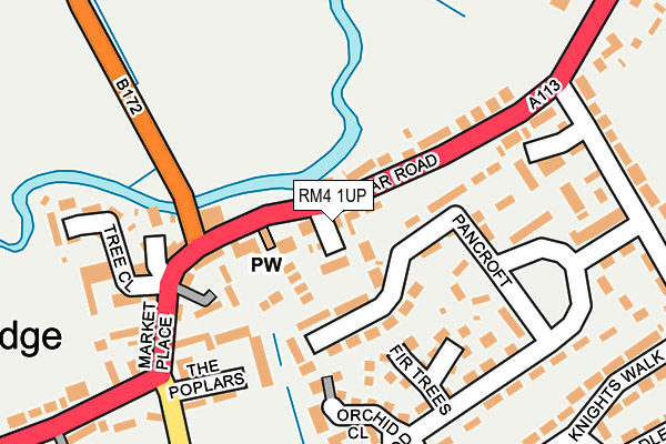 RM4 1UP map - OS OpenMap – Local (Ordnance Survey)