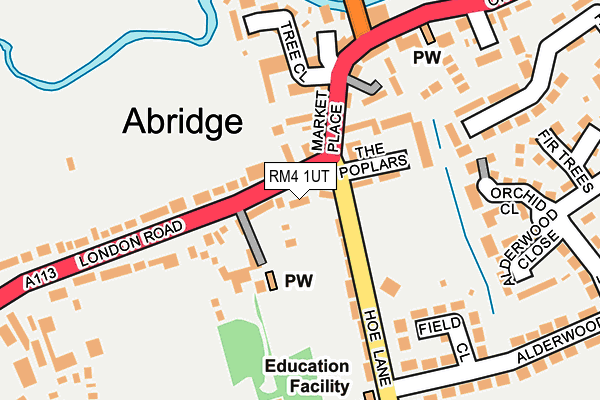 RM4 1UT map - OS OpenMap – Local (Ordnance Survey)