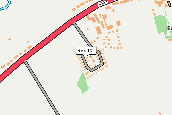 RM4 1XT map - OS OpenMap – Local (Ordnance Survey)