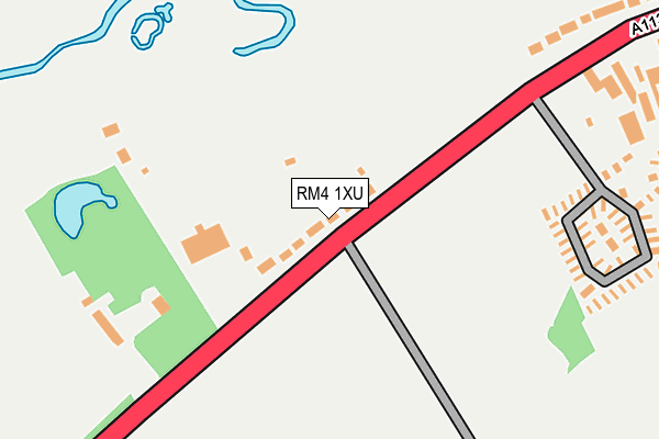 RM4 1XU map - OS OpenMap – Local (Ordnance Survey)