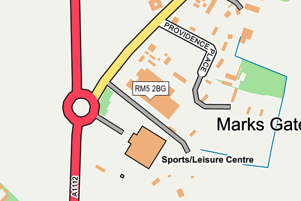 RM5 2BG map - OS OpenMap – Local (Ordnance Survey)