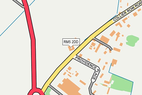 RM5 2DD map - OS OpenMap – Local (Ordnance Survey)