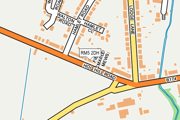 RM5 2DH map - OS OpenMap – Local (Ordnance Survey)