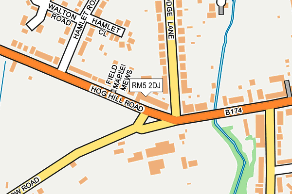 RM5 2DJ map - OS OpenMap – Local (Ordnance Survey)