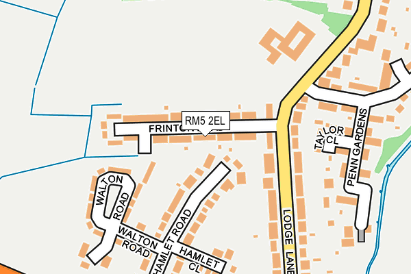 RM5 2EL map - OS OpenMap – Local (Ordnance Survey)