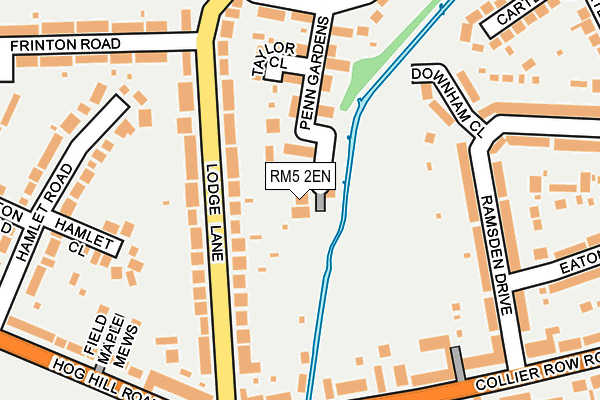 RM5 2EN map - OS OpenMap – Local (Ordnance Survey)