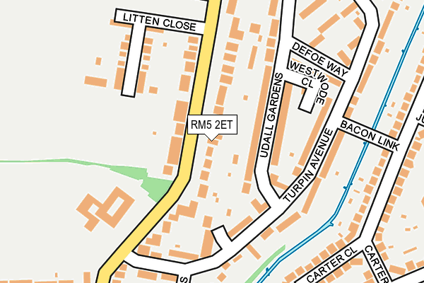 RM5 2ET map - OS OpenMap – Local (Ordnance Survey)
