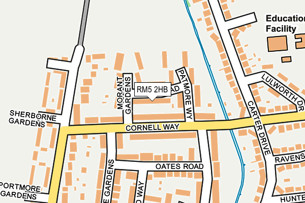 RM5 2HB map - OS OpenMap – Local (Ordnance Survey)