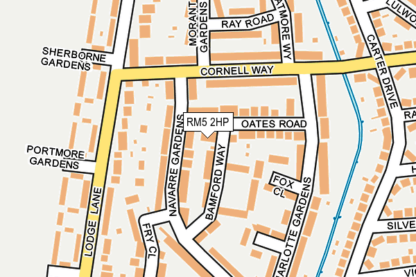 RM5 2HP map - OS OpenMap – Local (Ordnance Survey)