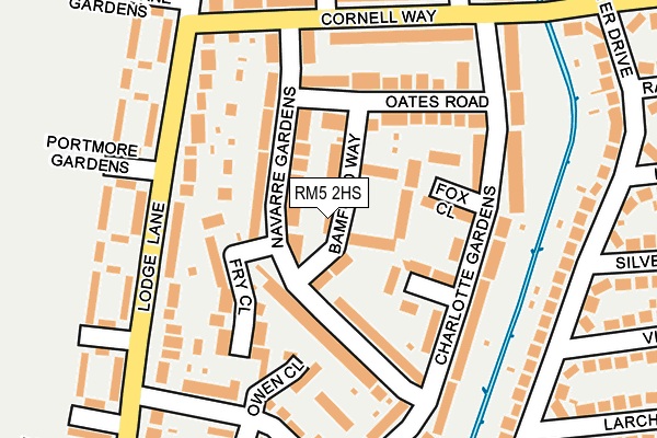 RM5 2HS map - OS OpenMap – Local (Ordnance Survey)