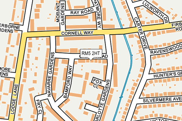 RM5 2HT map - OS OpenMap – Local (Ordnance Survey)