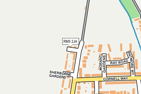 RM5 2JA map - OS OpenMap – Local (Ordnance Survey)