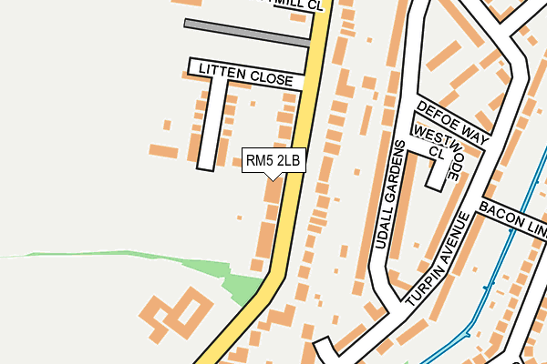 RM5 2LB map - OS OpenMap – Local (Ordnance Survey)