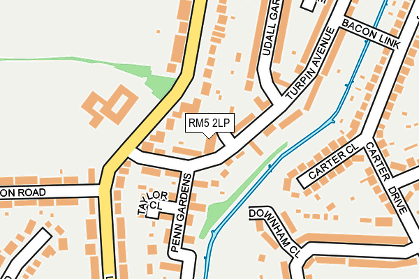 RM5 2LP map - OS OpenMap – Local (Ordnance Survey)