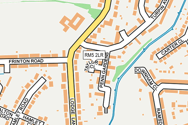 RM5 2LR map - OS OpenMap – Local (Ordnance Survey)