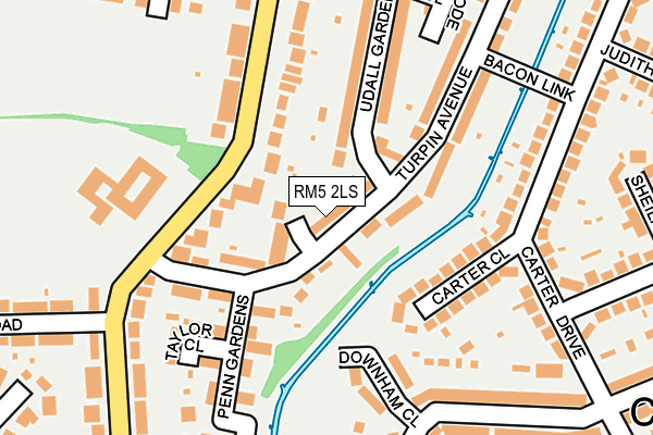 RM5 2LS map - OS OpenMap – Local (Ordnance Survey)