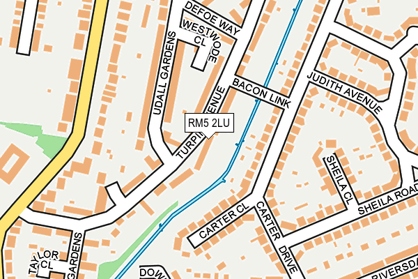 RM5 2LU map - OS OpenMap – Local (Ordnance Survey)