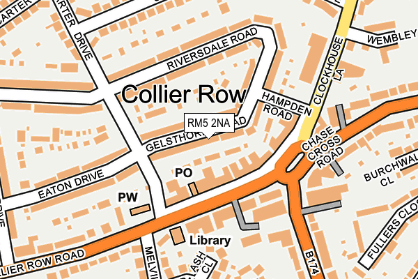 RM5 2NA map - OS OpenMap – Local (Ordnance Survey)