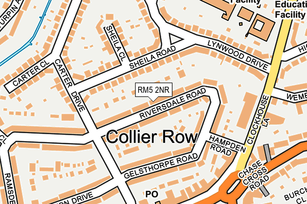 RM5 2NR map - OS OpenMap – Local (Ordnance Survey)